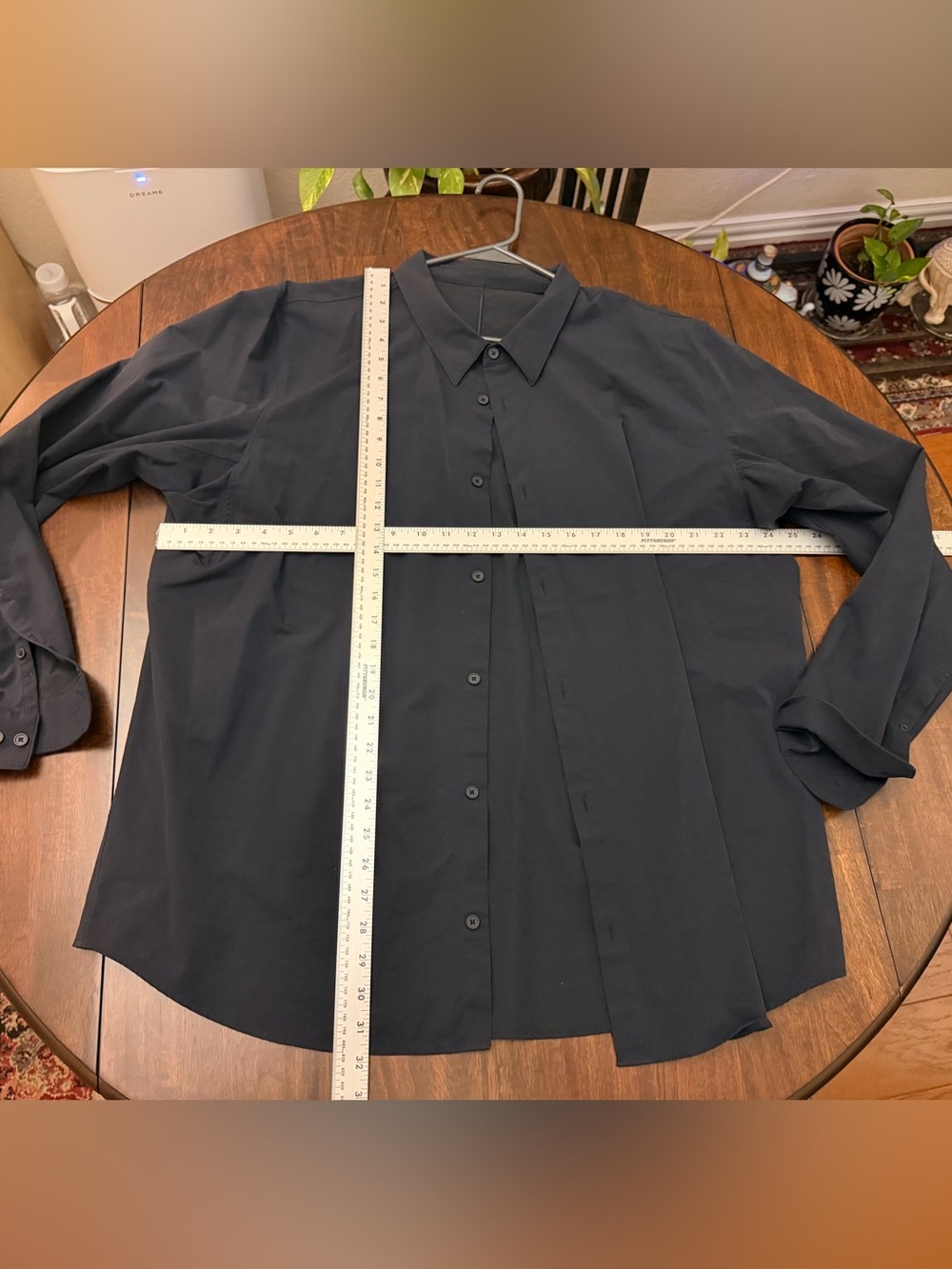 lululemon athletica Men's Black Long-Sleeve Button-Down Shirt